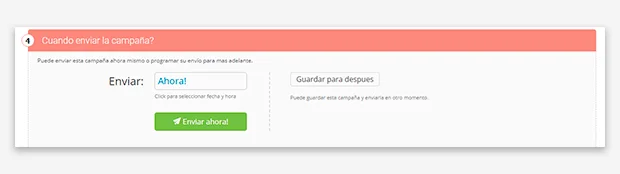 Templates o Plantillas - Momento del envío de la campaña